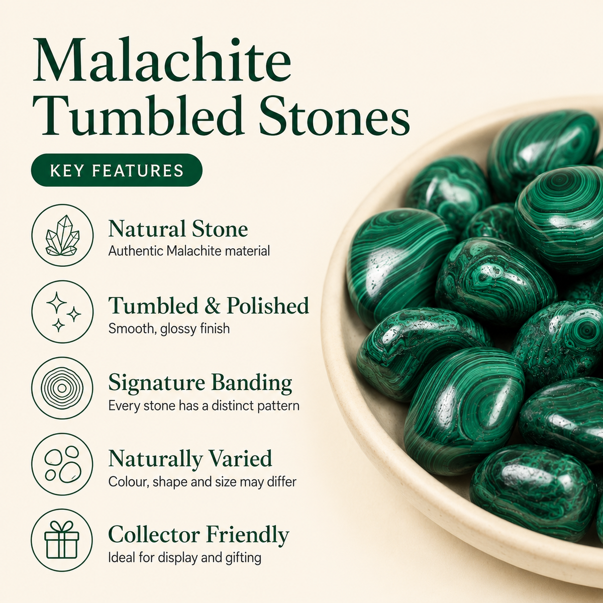 Malachite Tumbled Crystals (Leadership and Travel) | | Wiccan Center