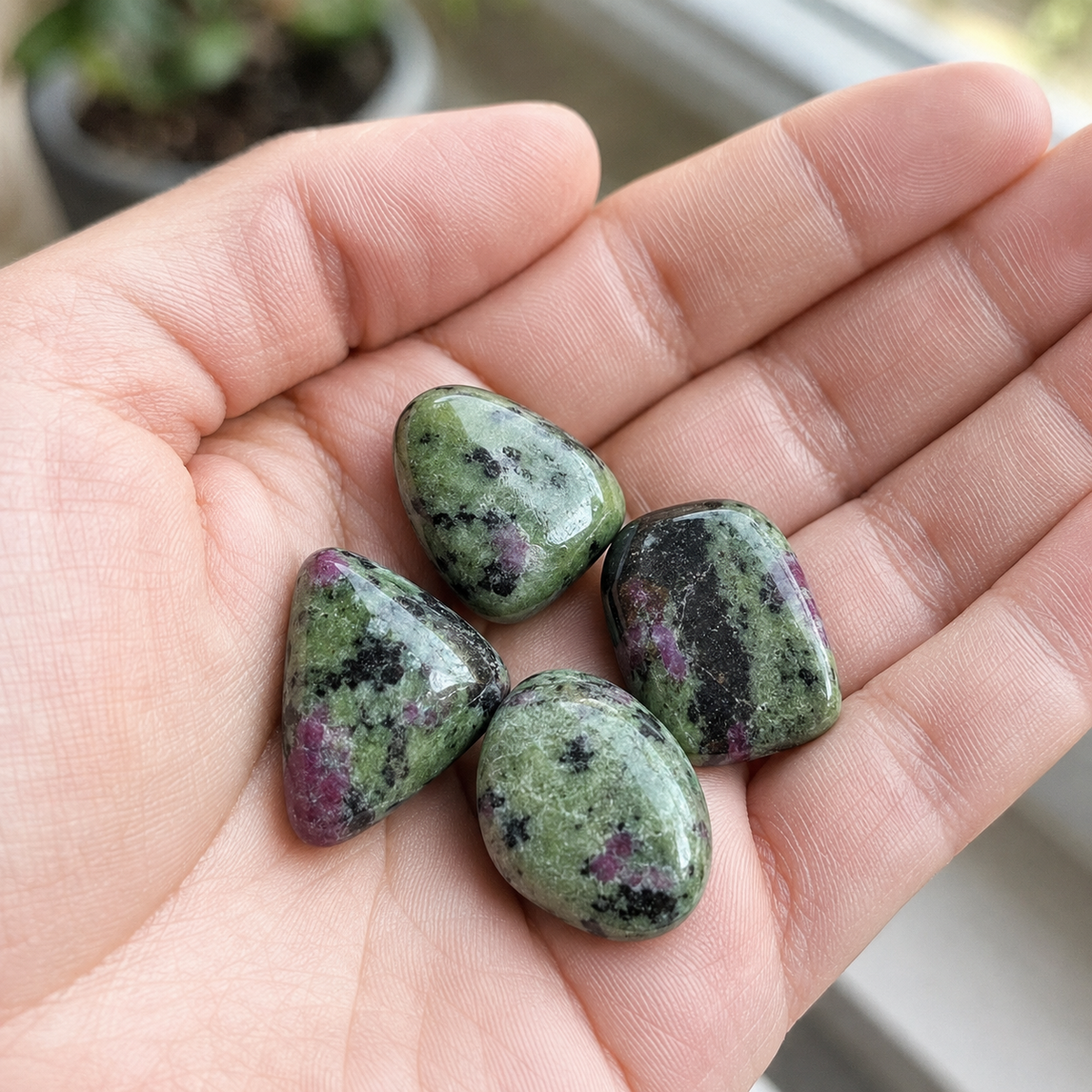 Ruby Zosite Tumbled Crystals(Confidence and Courage )