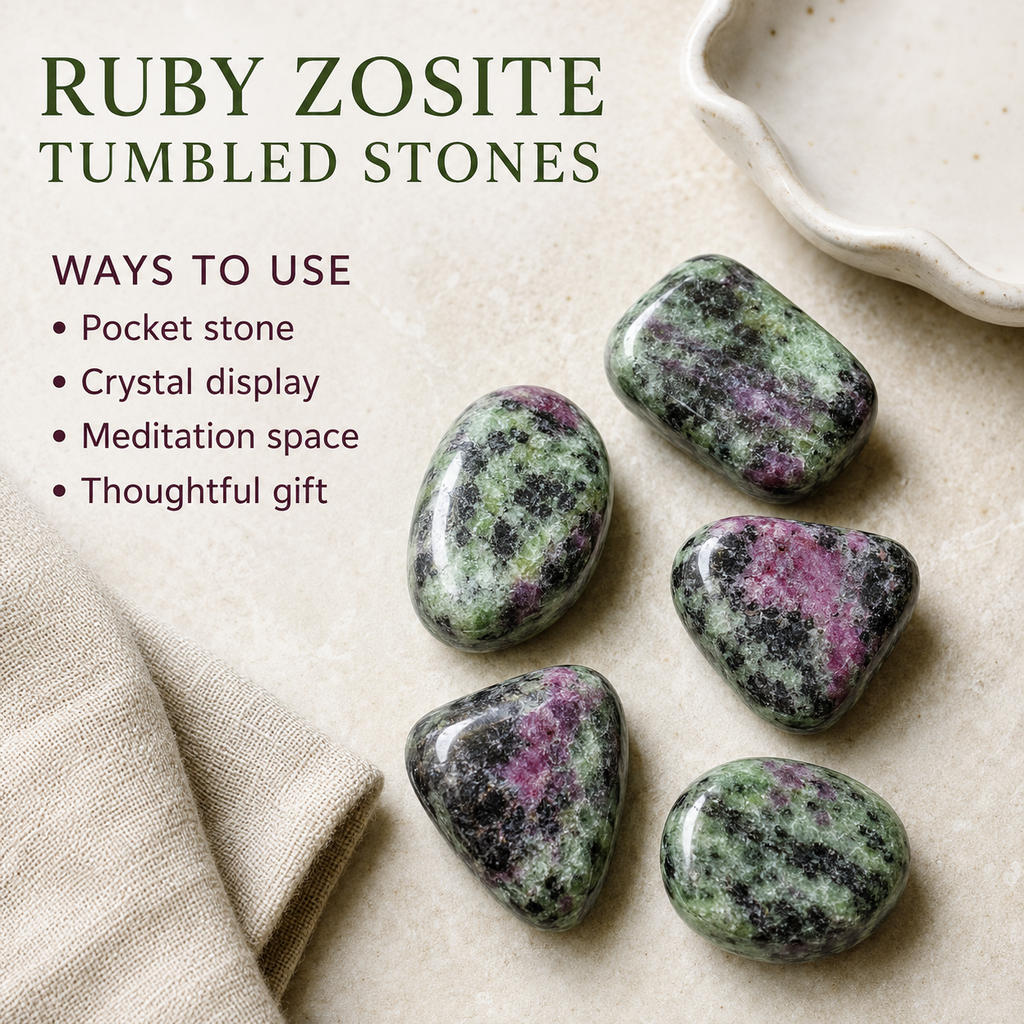 Ruby Zosite Tumbled Crystals(Confidence and Courage )