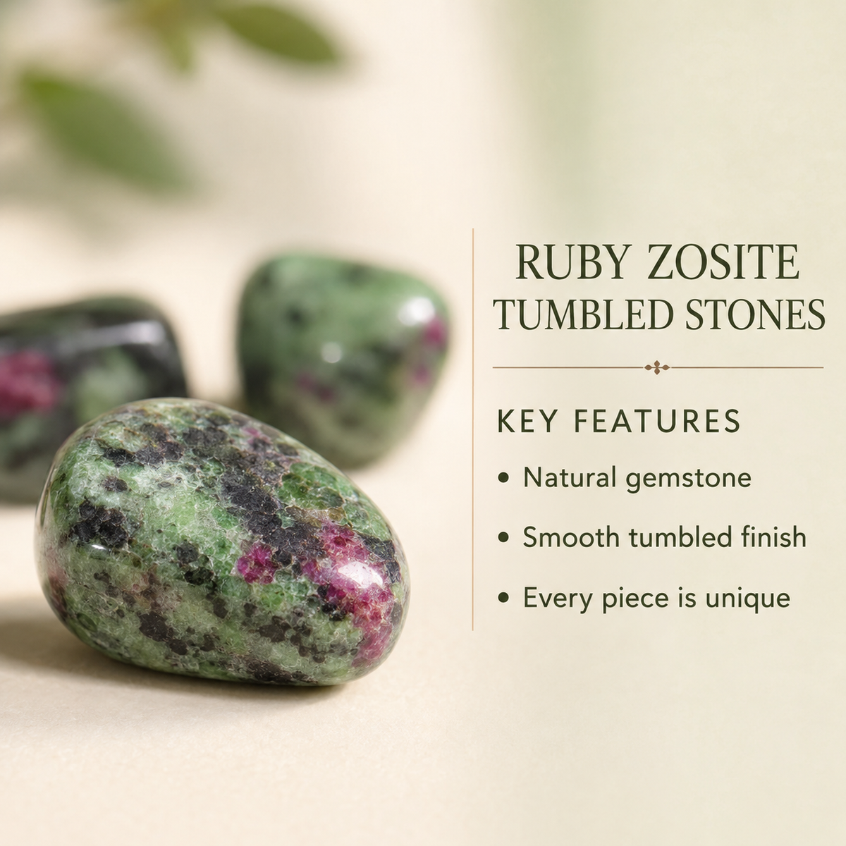 Ruby Zosite Tumbled Crystals(Confidence and Courage )