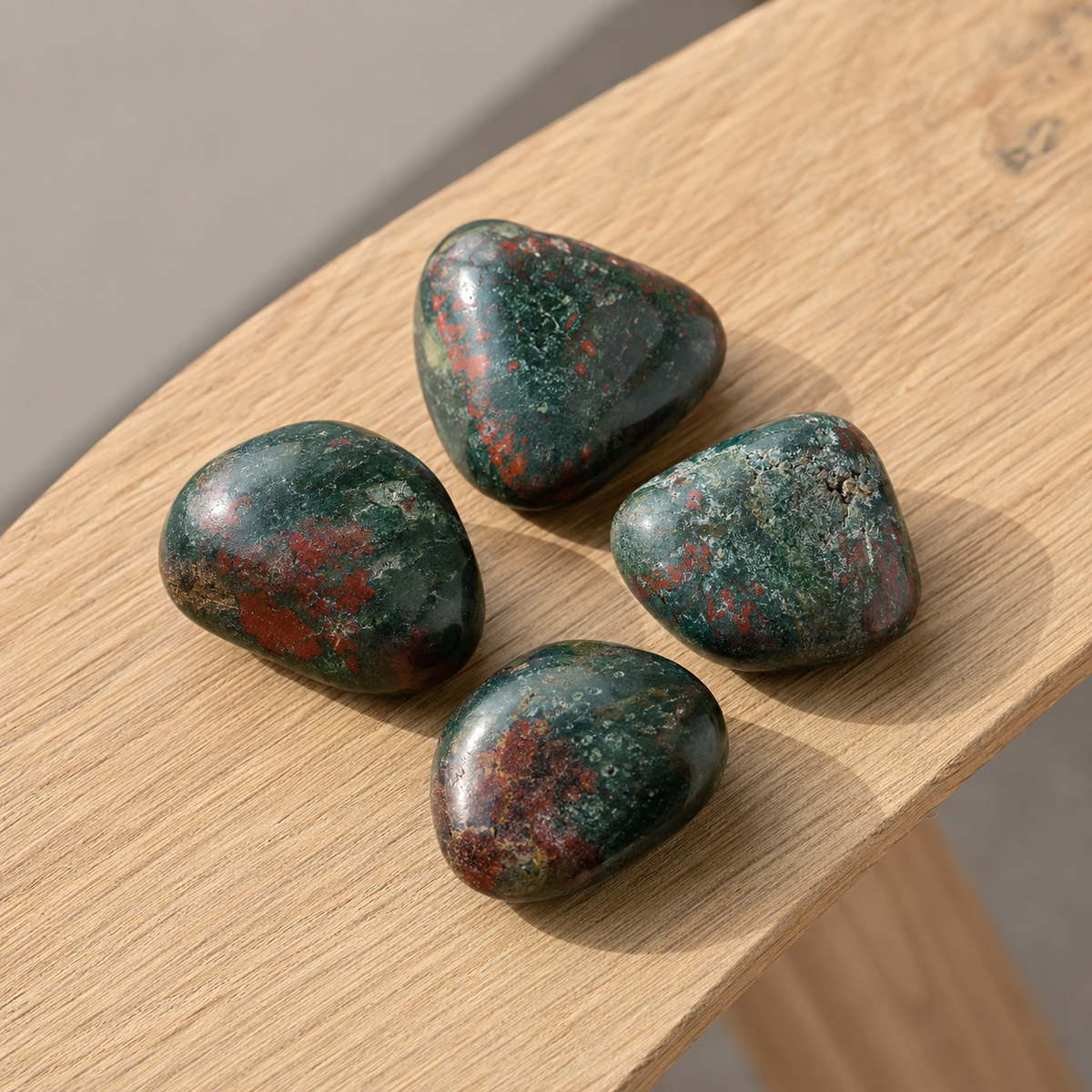 African Bloodstone Tumbled Crystals (Abundance of wealth and Protection) | Tumbled Stones & Chips | Wiccan Center