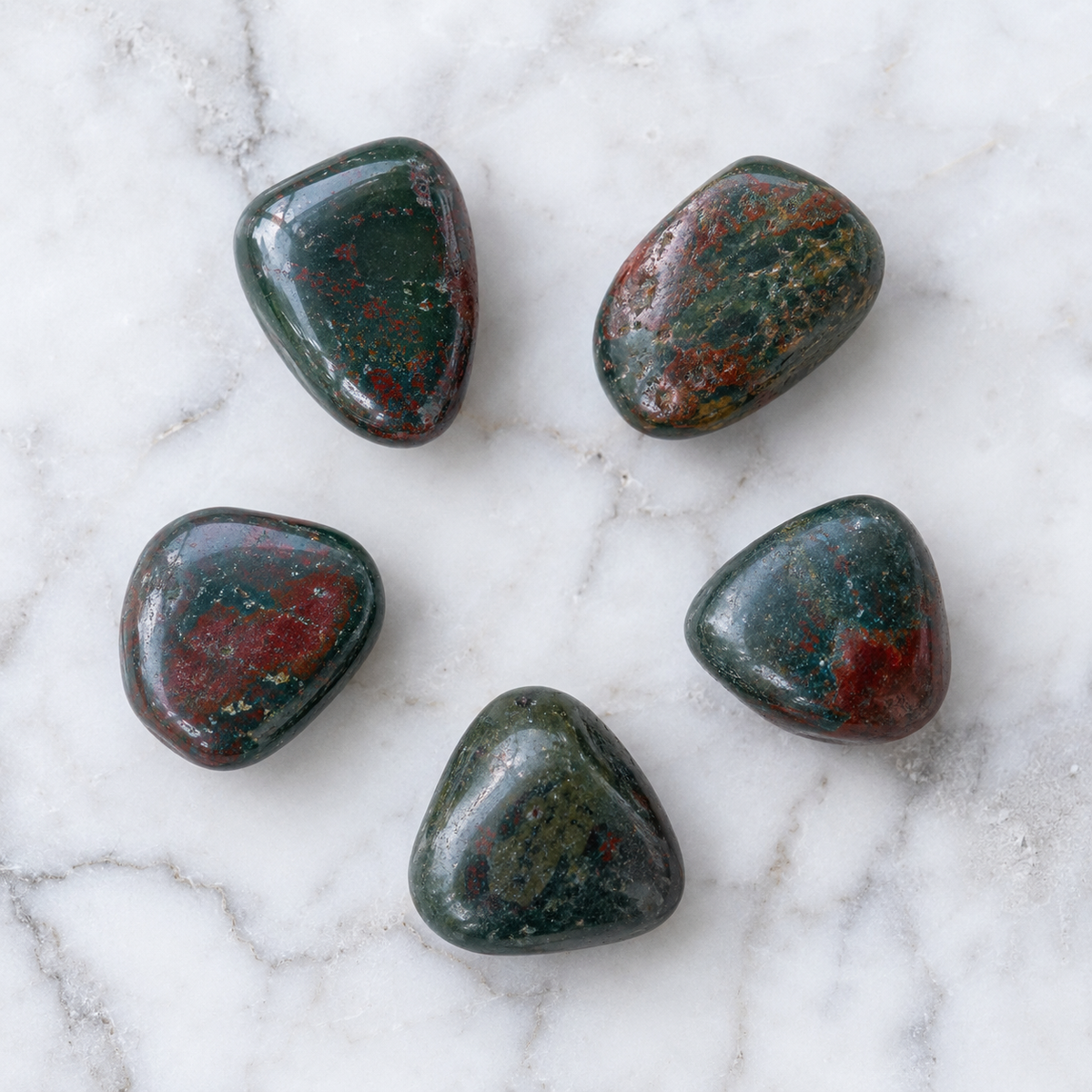 African Bloodstone Tumbled Crystals (Abundance of wealth and Protection) | Tumbled Stones & Chips | Wiccan Center