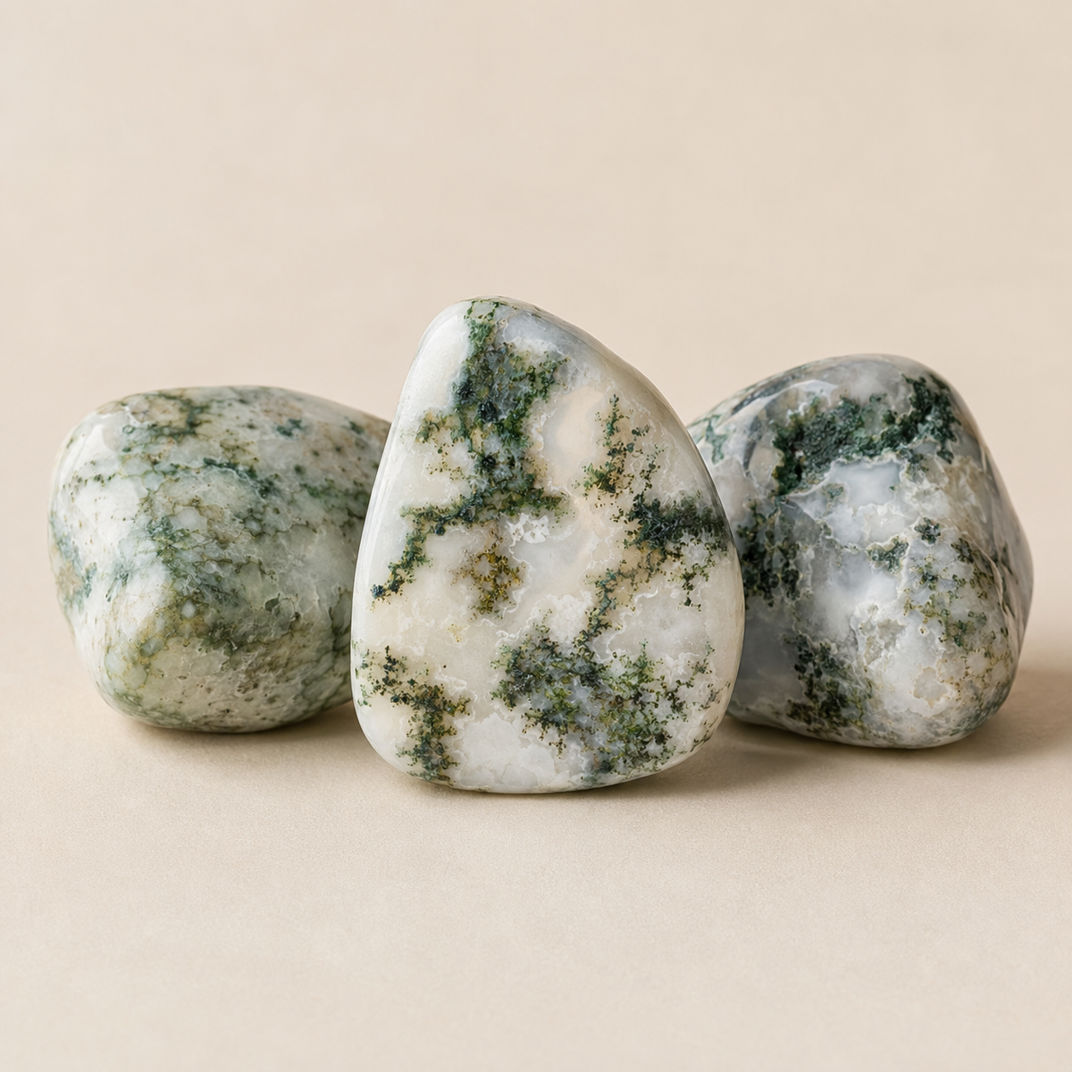 Tree Agate Tumbled Crystals (Knowledge and Trust)
