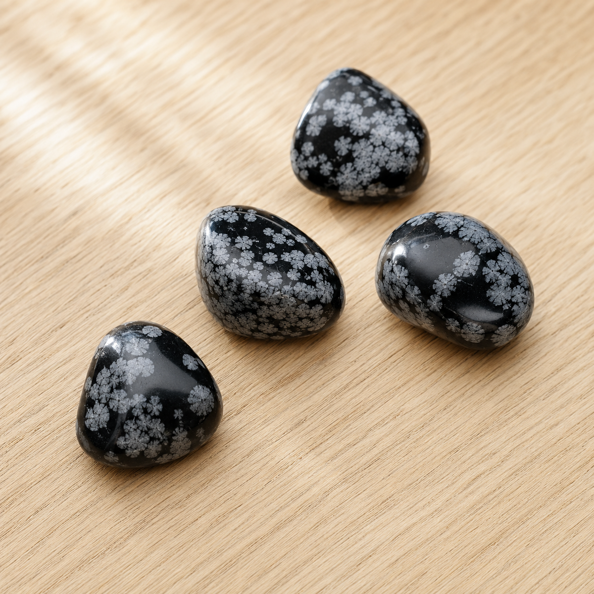 Snowflake Obsidian Tumbled Crystals (Alignment With The Higher Self and Channeling)