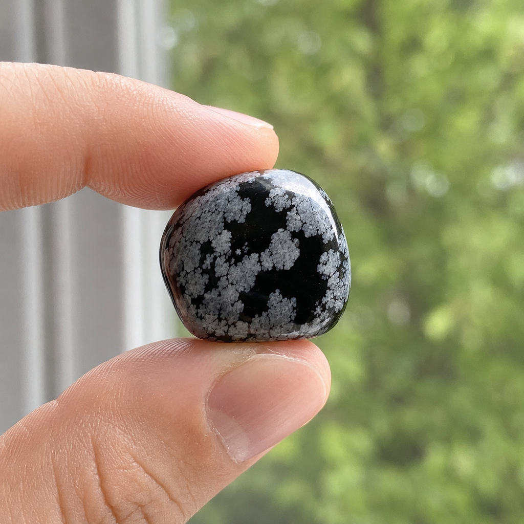 Snowflake Obsidian Tumbled Crystals (Alignment With The Higher Self and Channeling)