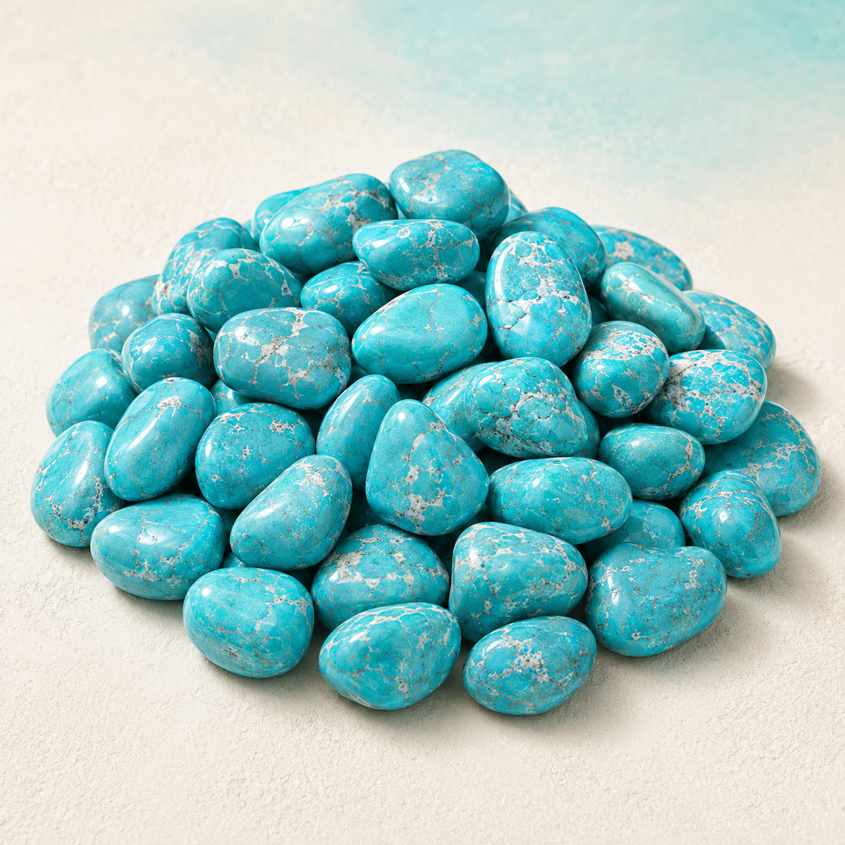 Turquoise Howlite Tumbled Crystals(Promotes Self-Realisation and Assists Creative Problem Solving)