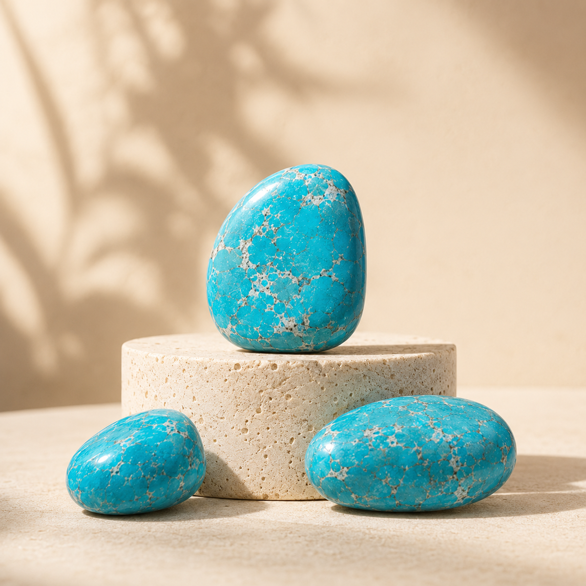 Turquoise Howlite Tumbled Crystals(Promotes Self-Realisation and Assists Creative Problem Solving)