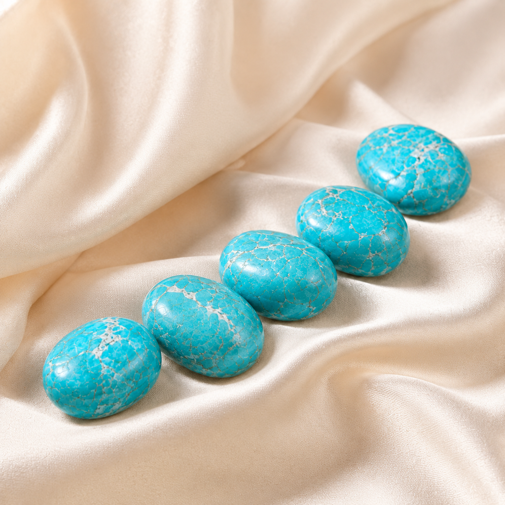 Turquoise Howlite Tumbled Crystals(Promotes Self-Realisation and Assists Creative Problem Solving)