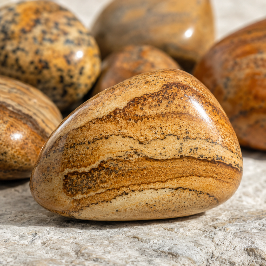 Picture Jasper Tumbled Crystals (Harmony and Visualization)
