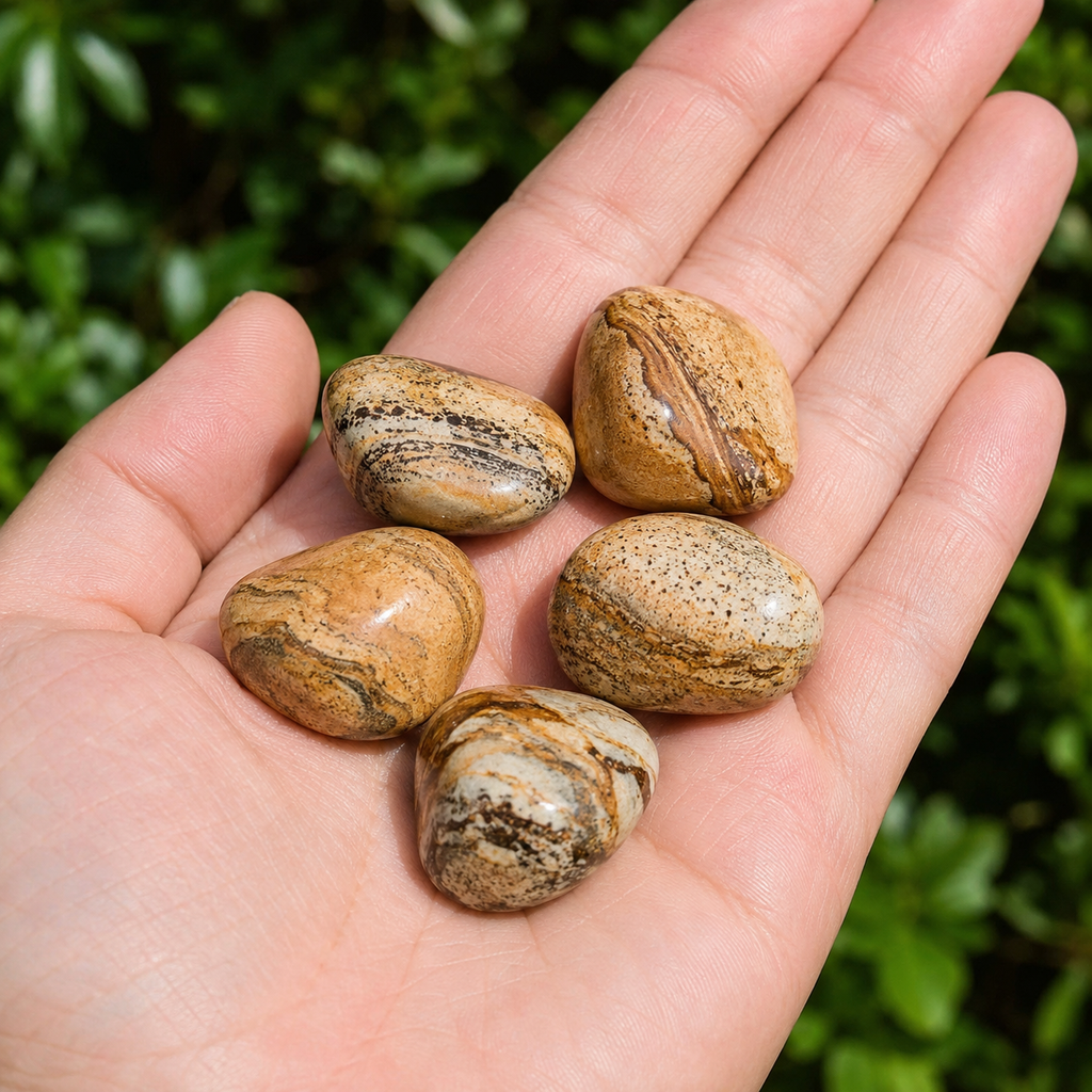Picture Jasper Tumbled Crystals (Harmony and Visualization)