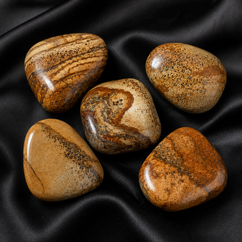 Picture Jasper Tumbled Crystals (Harmony and Visualization)