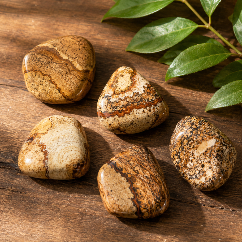 Picture Jasper Tumbled Crystals (Harmony and Visualization)