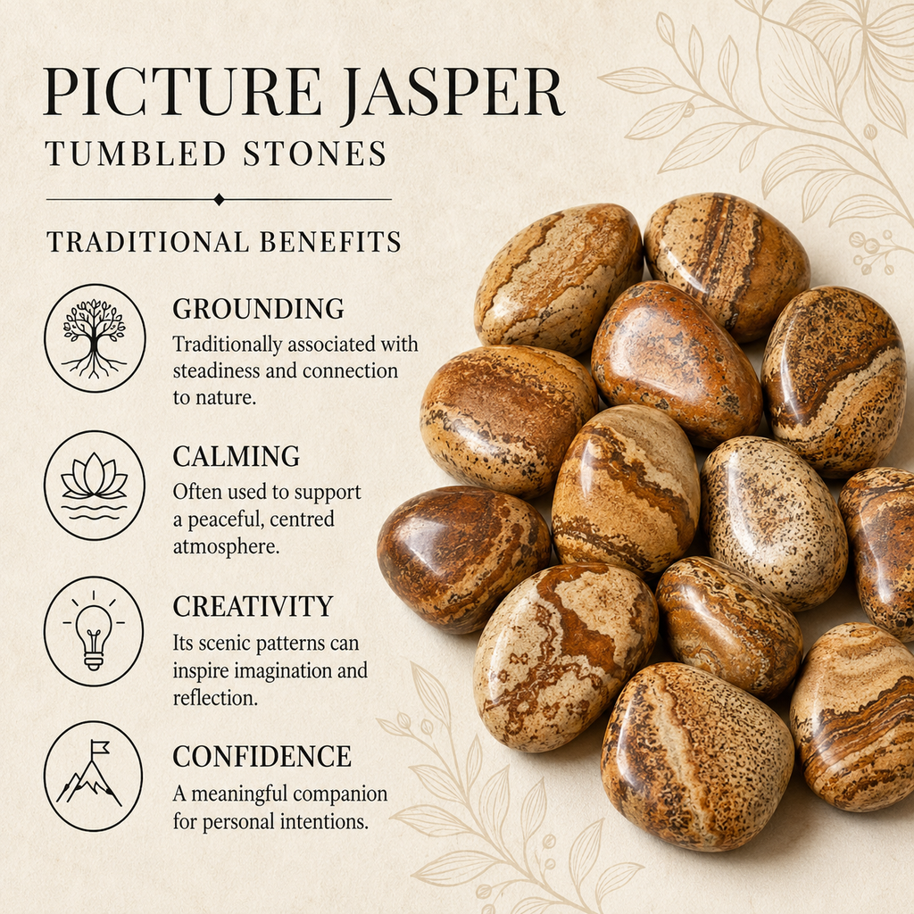 Picture Jasper Tumbled Crystals (Harmony and Visualization)