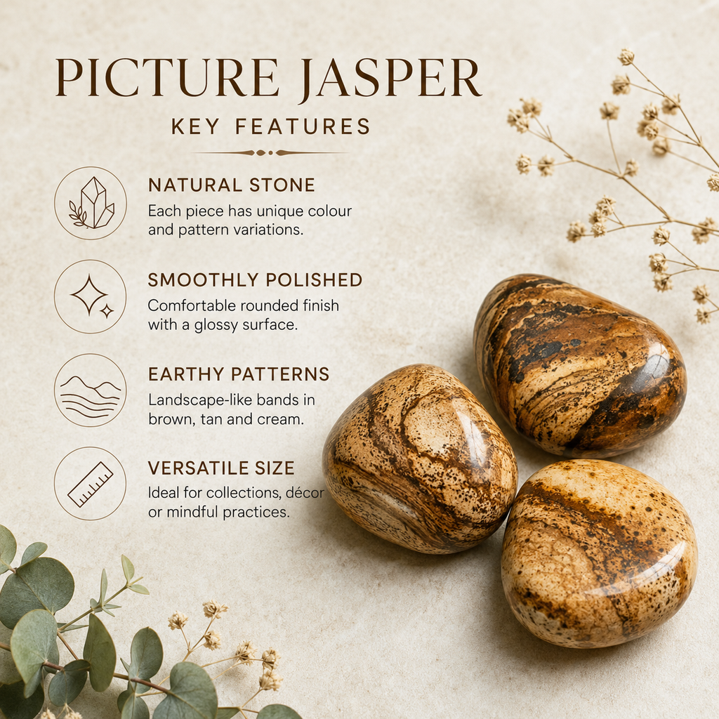 Picture Jasper Tumbled Crystals (Harmony and Visualization)