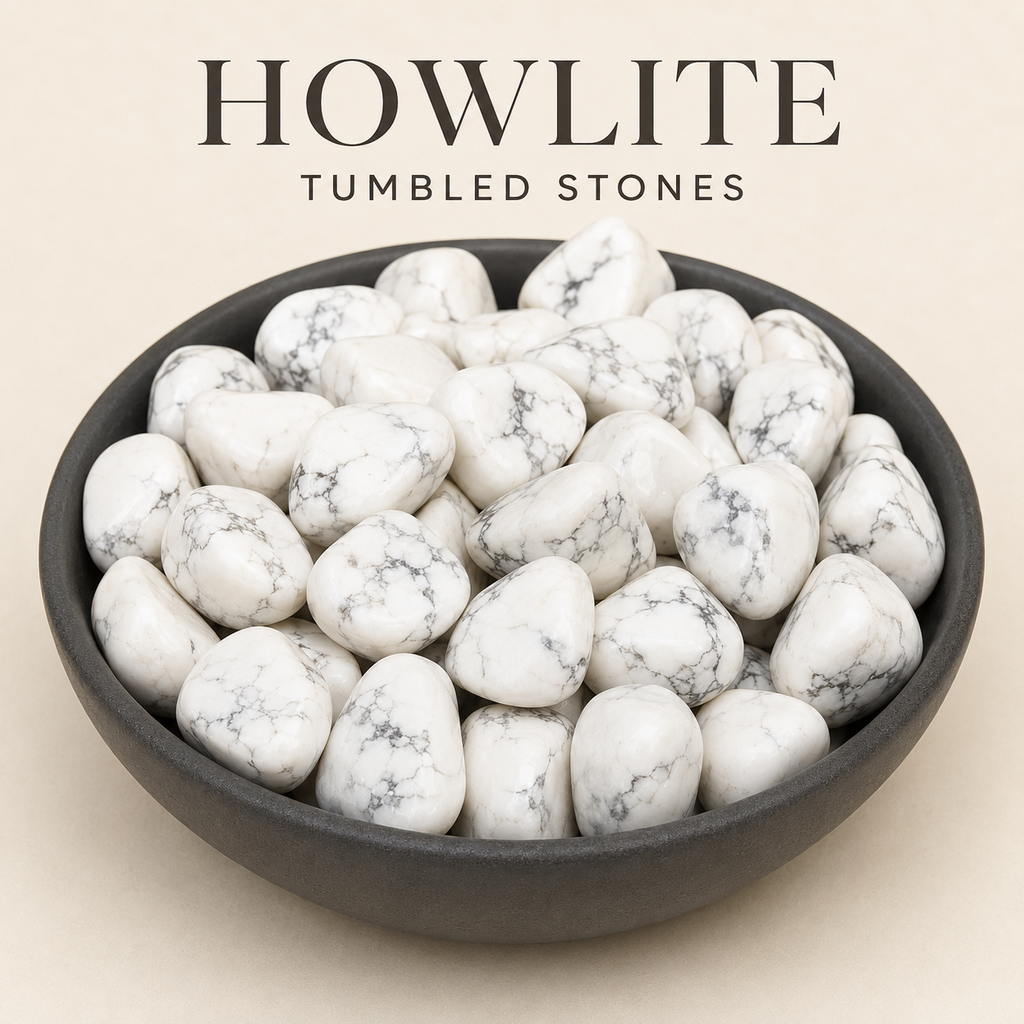 Howlite Tumbled Crystals (Insight and Inspiration)