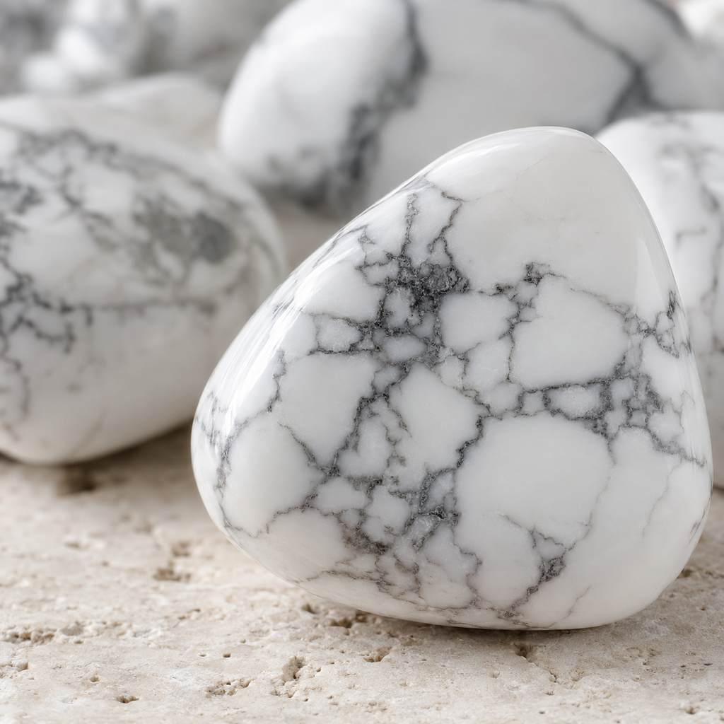 Howlite Tumbled Crystals (Insight and Inspiration)