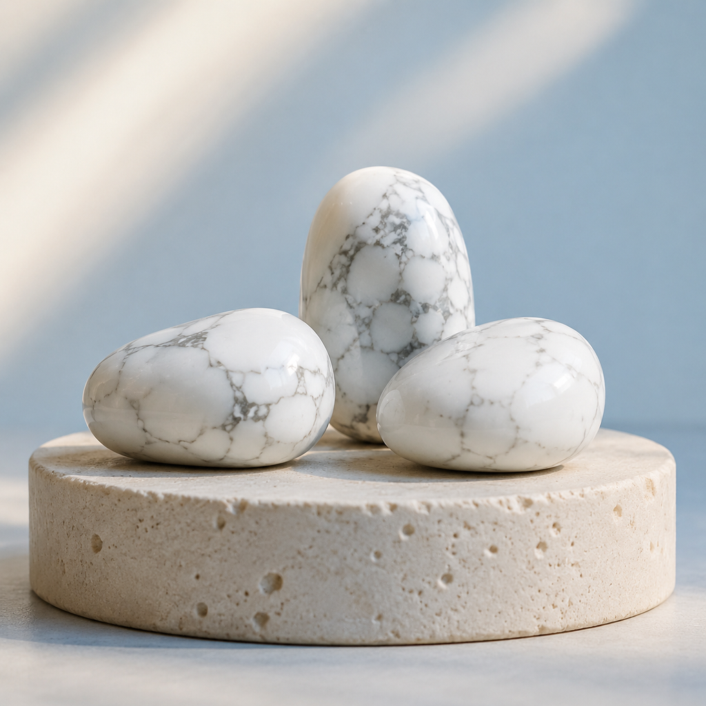 Howlite Tumbled Crystals (Insight and Inspiration)