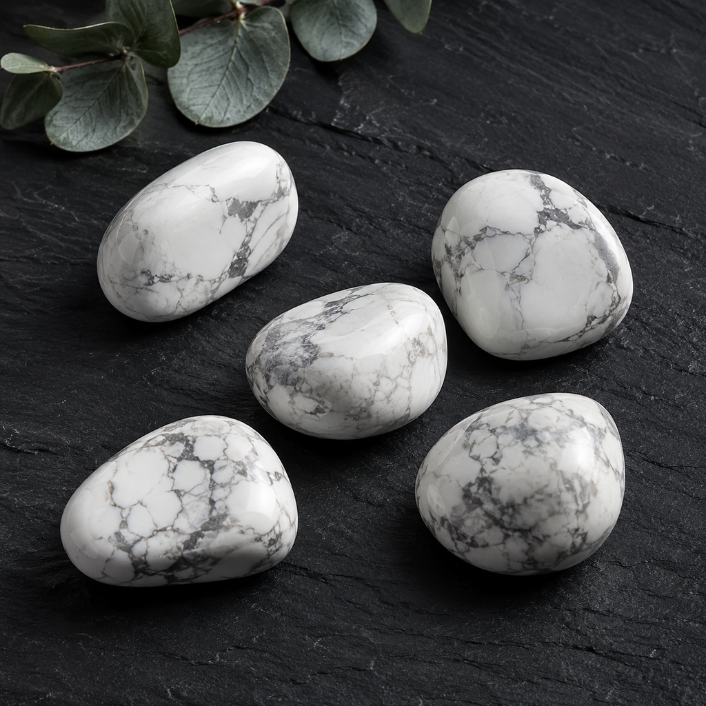 Howlite Tumbled Crystals (Insight and Inspiration)
