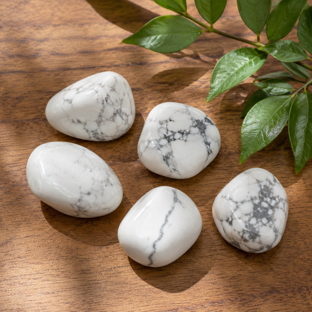 Howlite Tumbled Crystals (Insight and Inspiration)