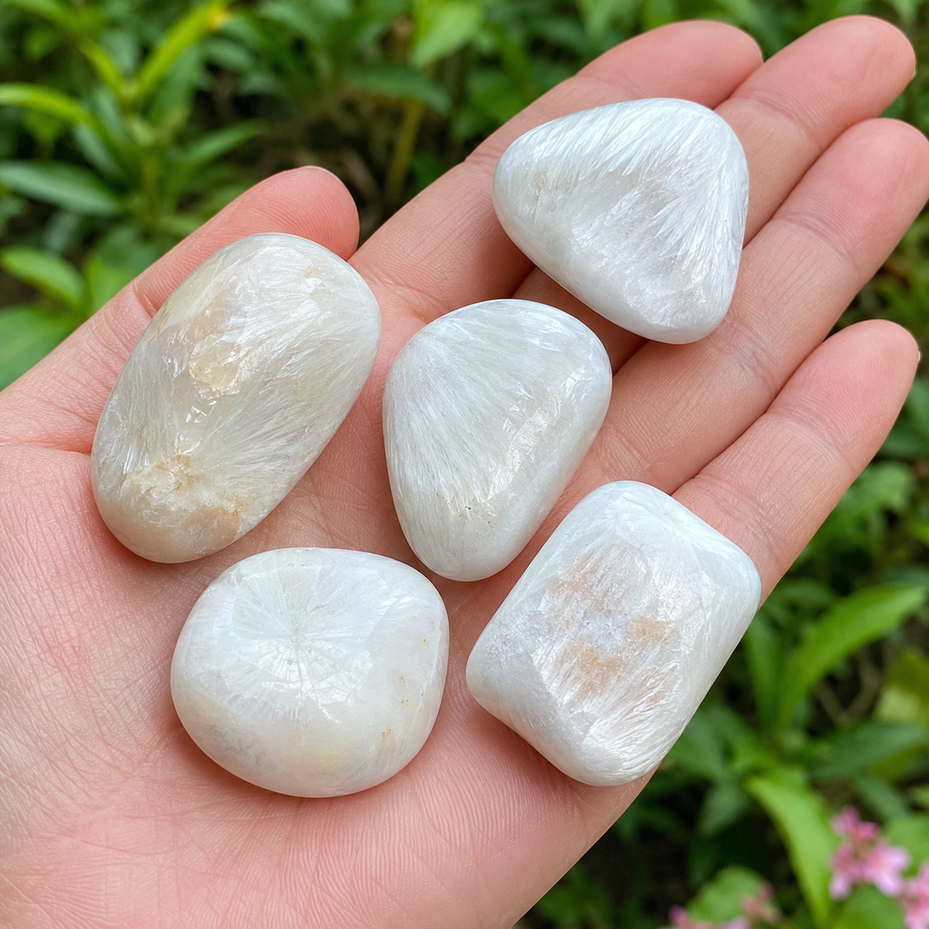 Scolecite Tumbled Crystals (Expanded Awareness and Intuition) | Tumbled Stones & Chips | Wiccan Center