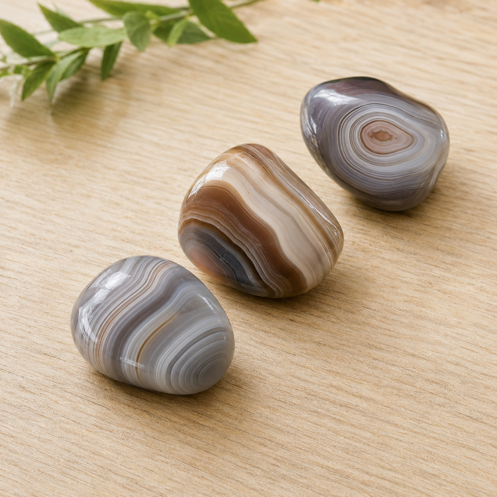 Botswana Agate Tumbled Crystals (Transformation and Angelic Communication)
