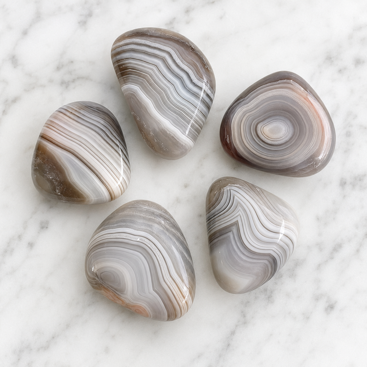 Botswana Agate Tumbled Crystals (Transformation and Angelic Communication)