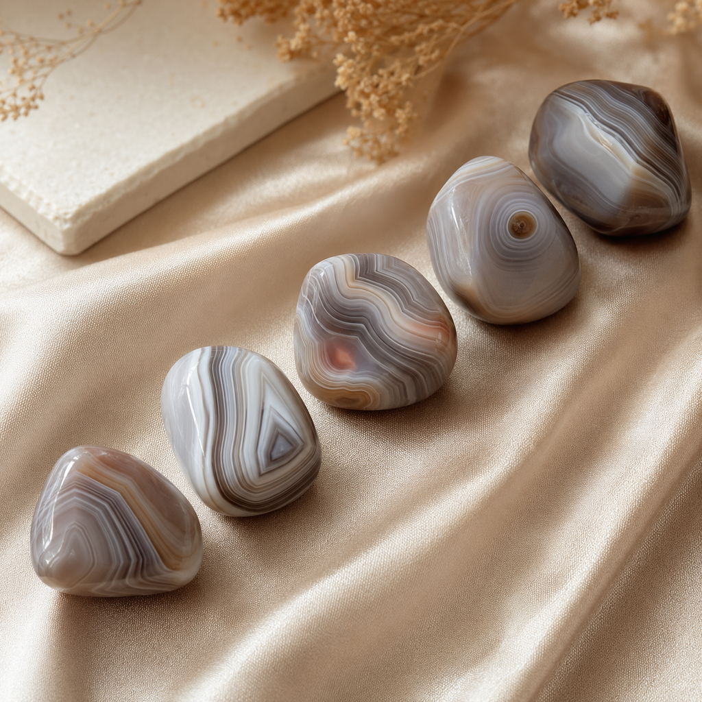 Botswana Agate Tumbled Crystals (Transformation and Angelic Communication)