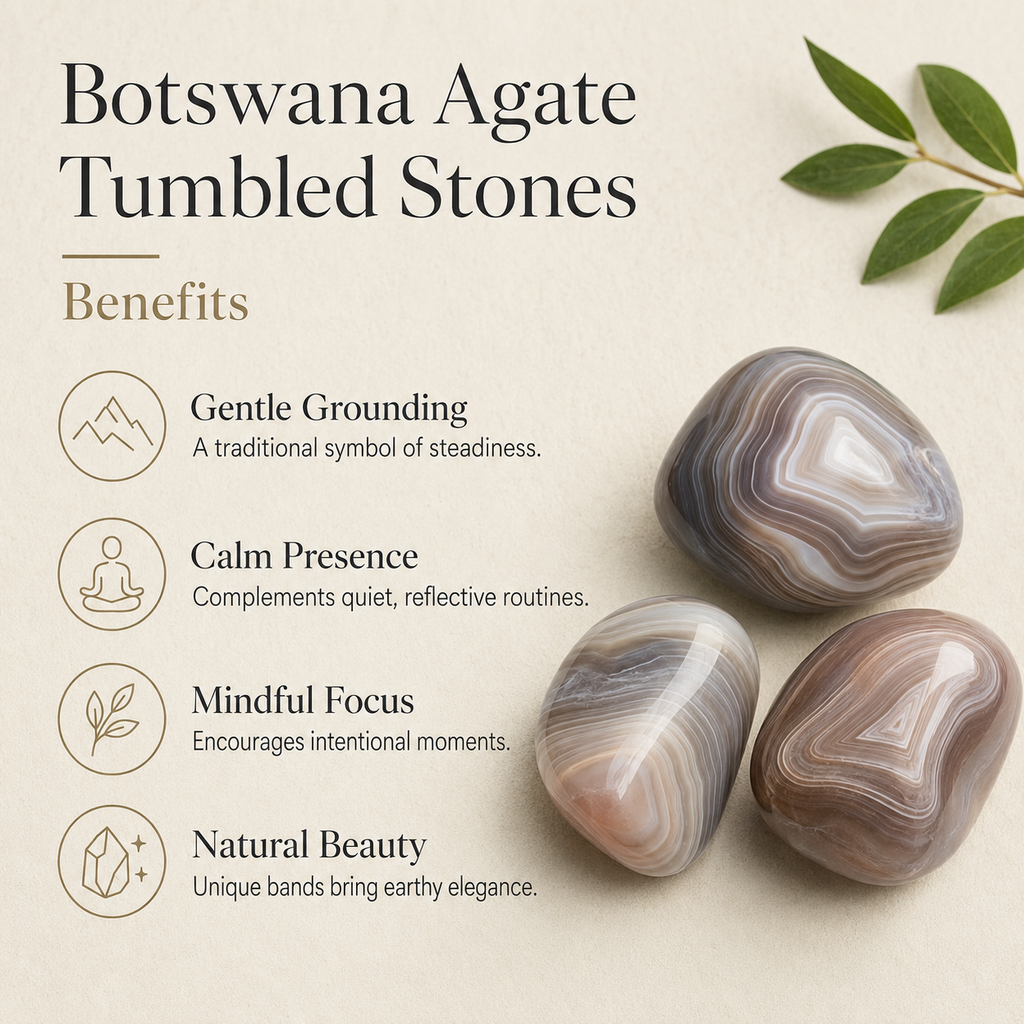 Botswana Agate Tumbled Crystals (Transformation and Angelic Communication)