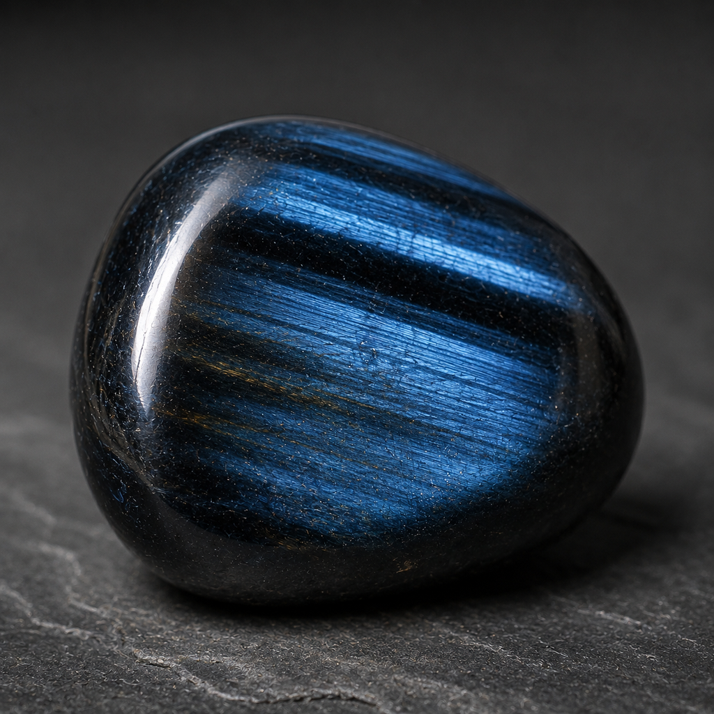 Blue Tiger Eye Tumbled Crystals (Alignment With The Higher Self and Unity Of Heart) | Tumbled Stones & Chips | Wiccan Center