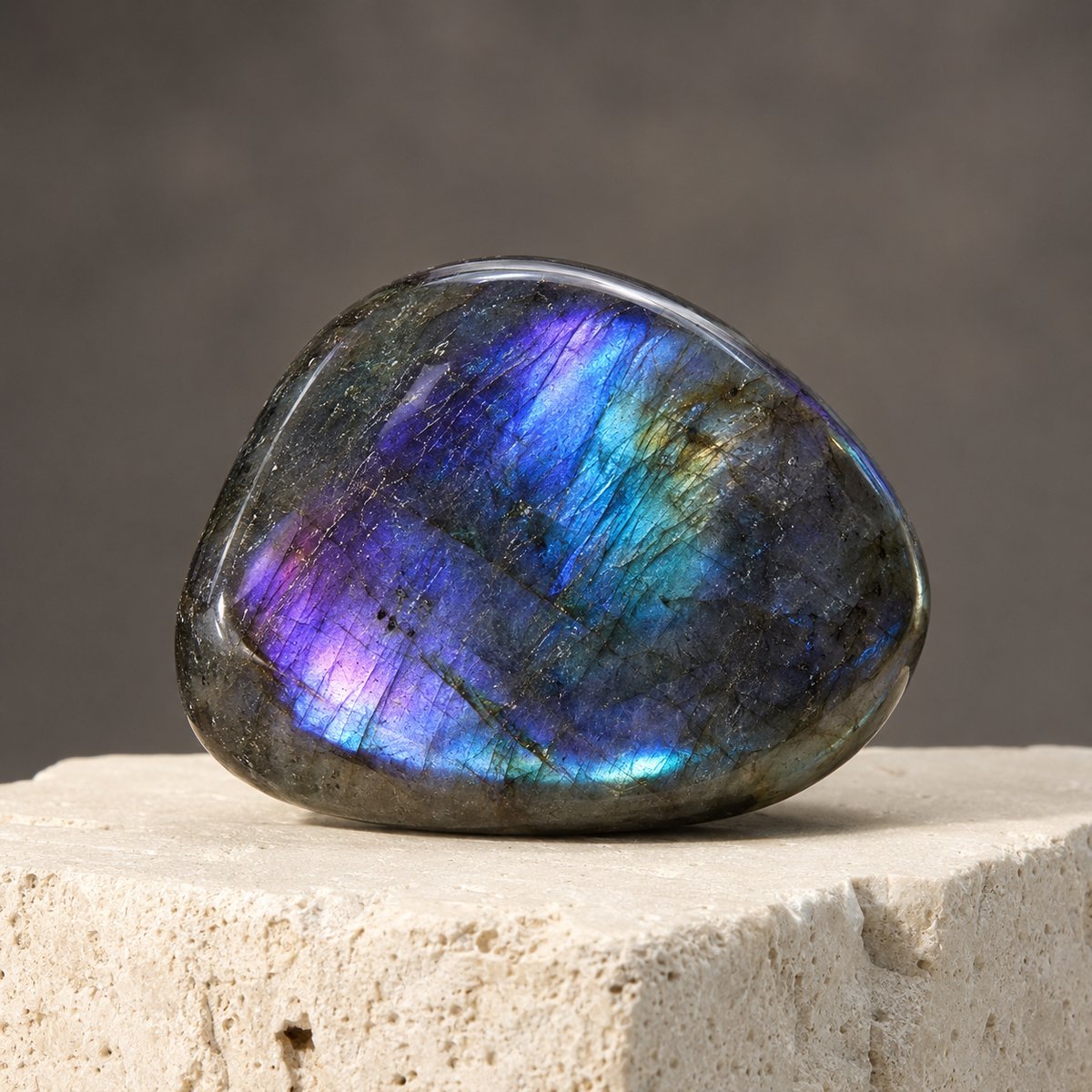 Aura Quartz Labradorite Tumbled Crystals (Higher Self and Interdimensional)