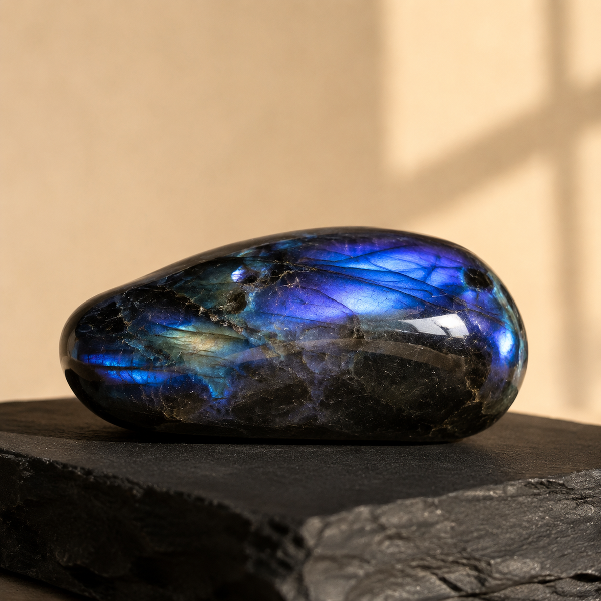 Aura Quartz Labradorite Tumbled Crystals (Higher Self and Interdimensional)