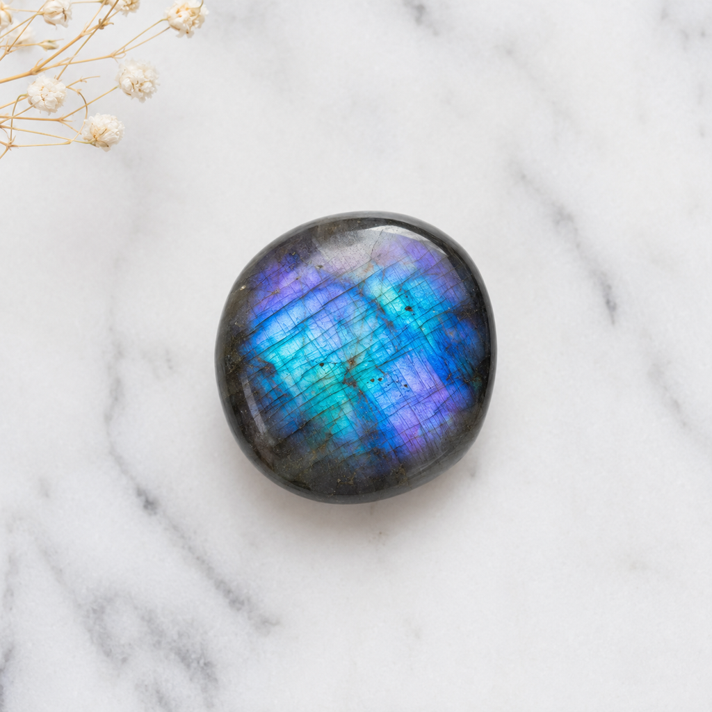 Aura Quartz Labradorite Tumbled Crystals (Higher Self and Interdimensional)