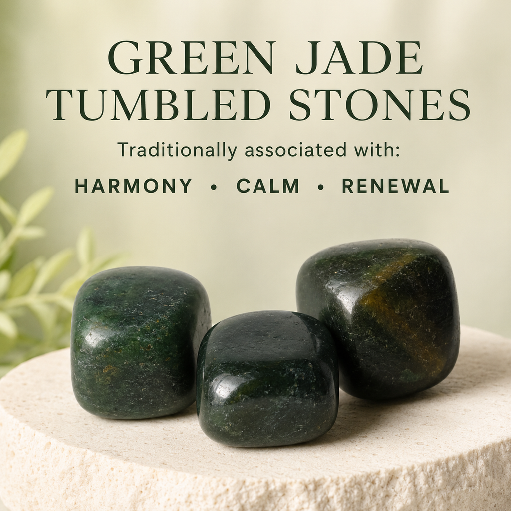 Green Jade Tumbled Crystals (Wisdom and Balance)