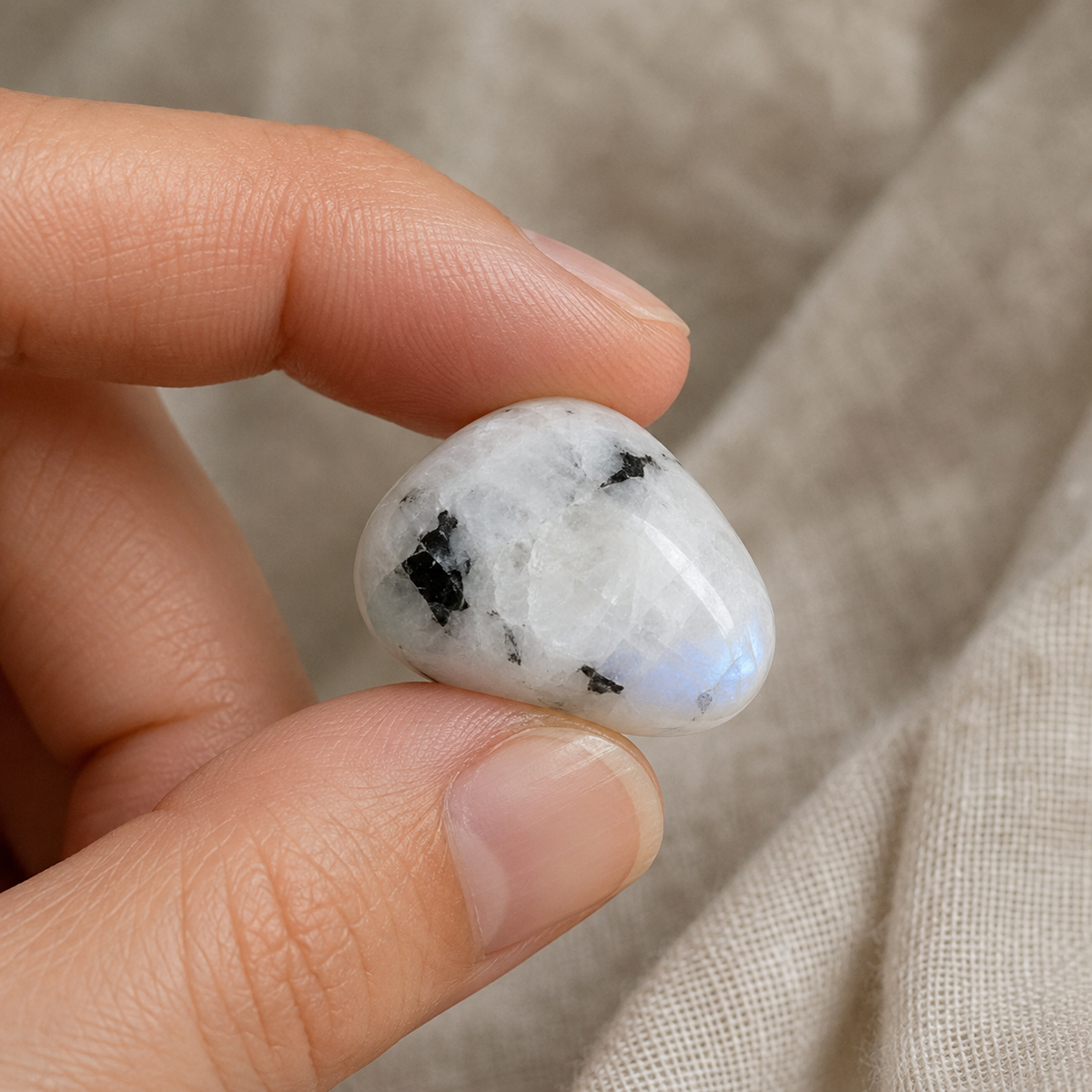 Rainbow Moonstone Tumbled Crystals For Psychic Abilities and Angelic Communication