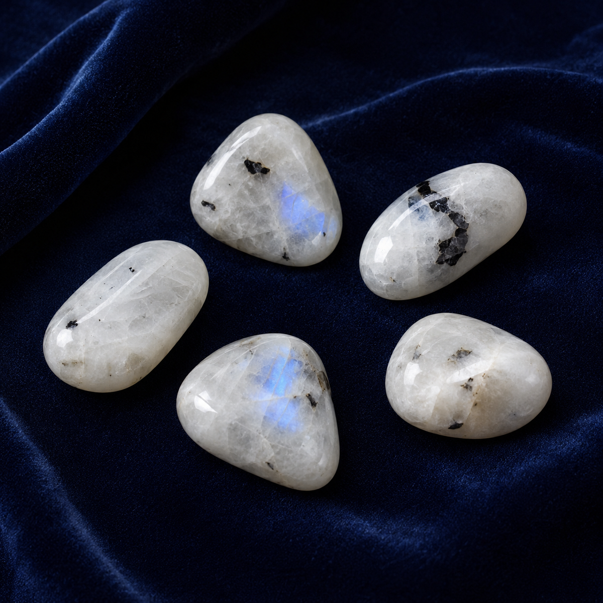 Rainbow Moonstone Tumbled Crystals For Psychic Abilities and Angelic Communication