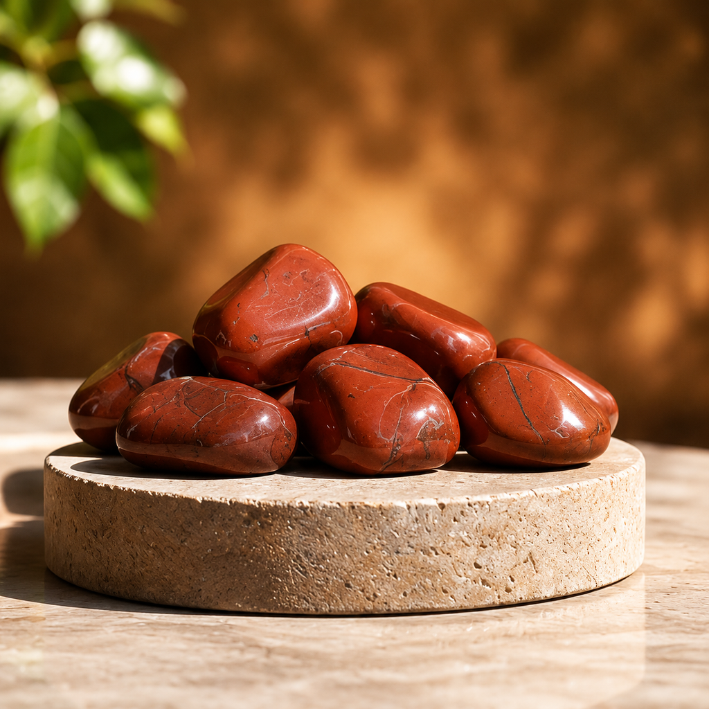 Red Jasper Tumbled Crystals (Breaking Addictions and Strength)