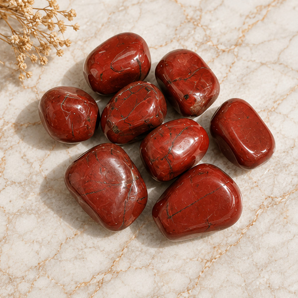 Red Jasper Tumbled Crystals (Breaking Addictions and Strength)