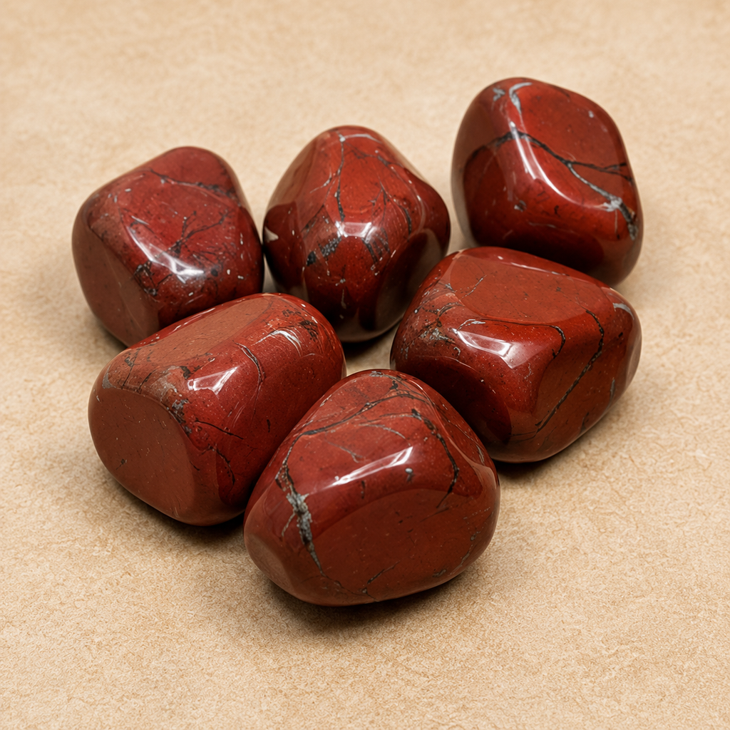 Red Jasper Tumbled Crystals (Breaking Addictions and Strength)