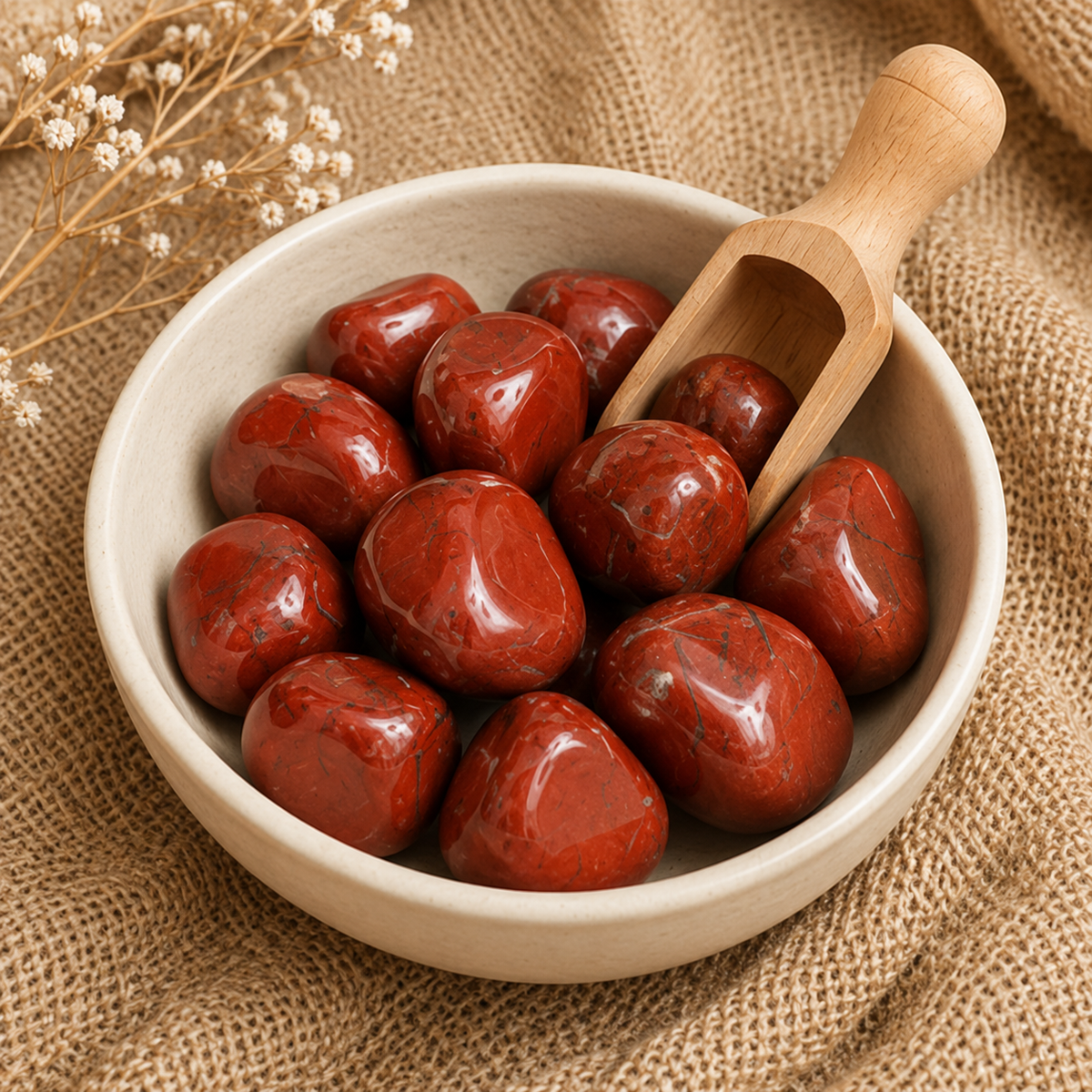 Red Jasper Tumbled Crystals (Breaking Addictions and Strength)