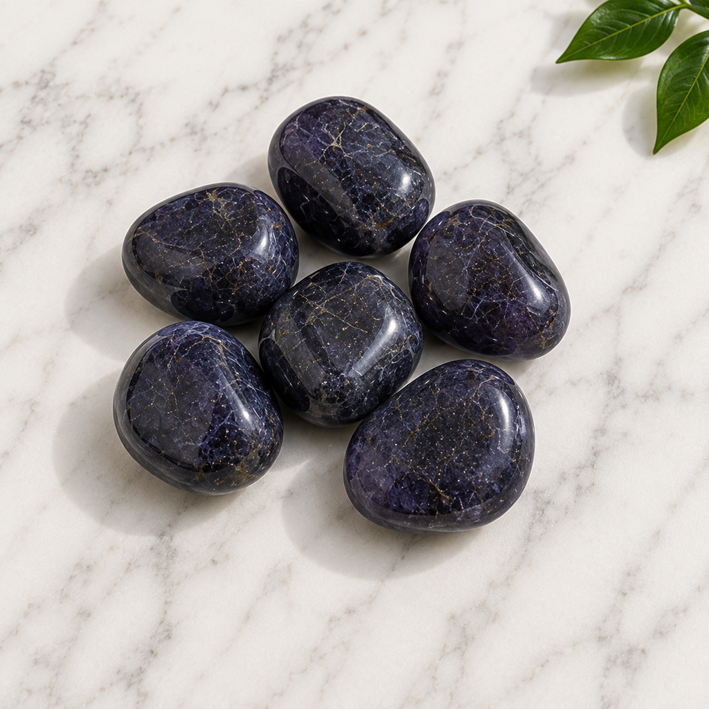 Iolite Tumbled Crystals(Meditation and Communication With Higher Realms)