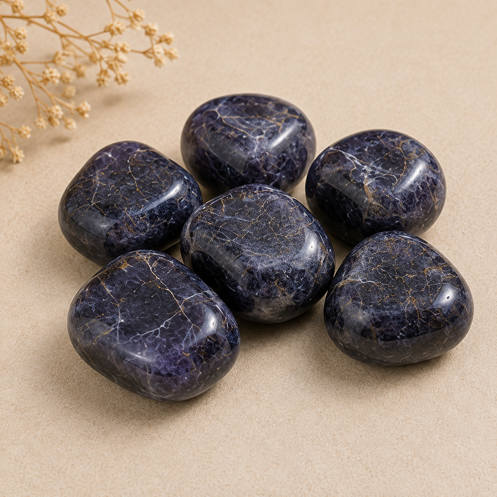 Iolite Tumbled Crystals(Meditation and Communication With Higher Realms)