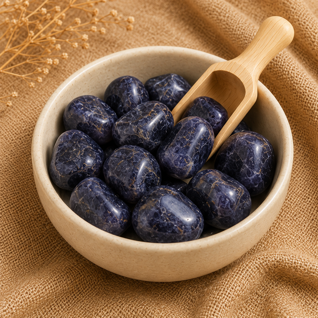 Iolite Tumbled Crystals(Meditation and Communication With Higher Realms)