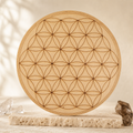 Tree of Life Crystal Grid Board, 6" Wooden Crystal Grid Plate | Pyramids & Spheres | Wiccan Center