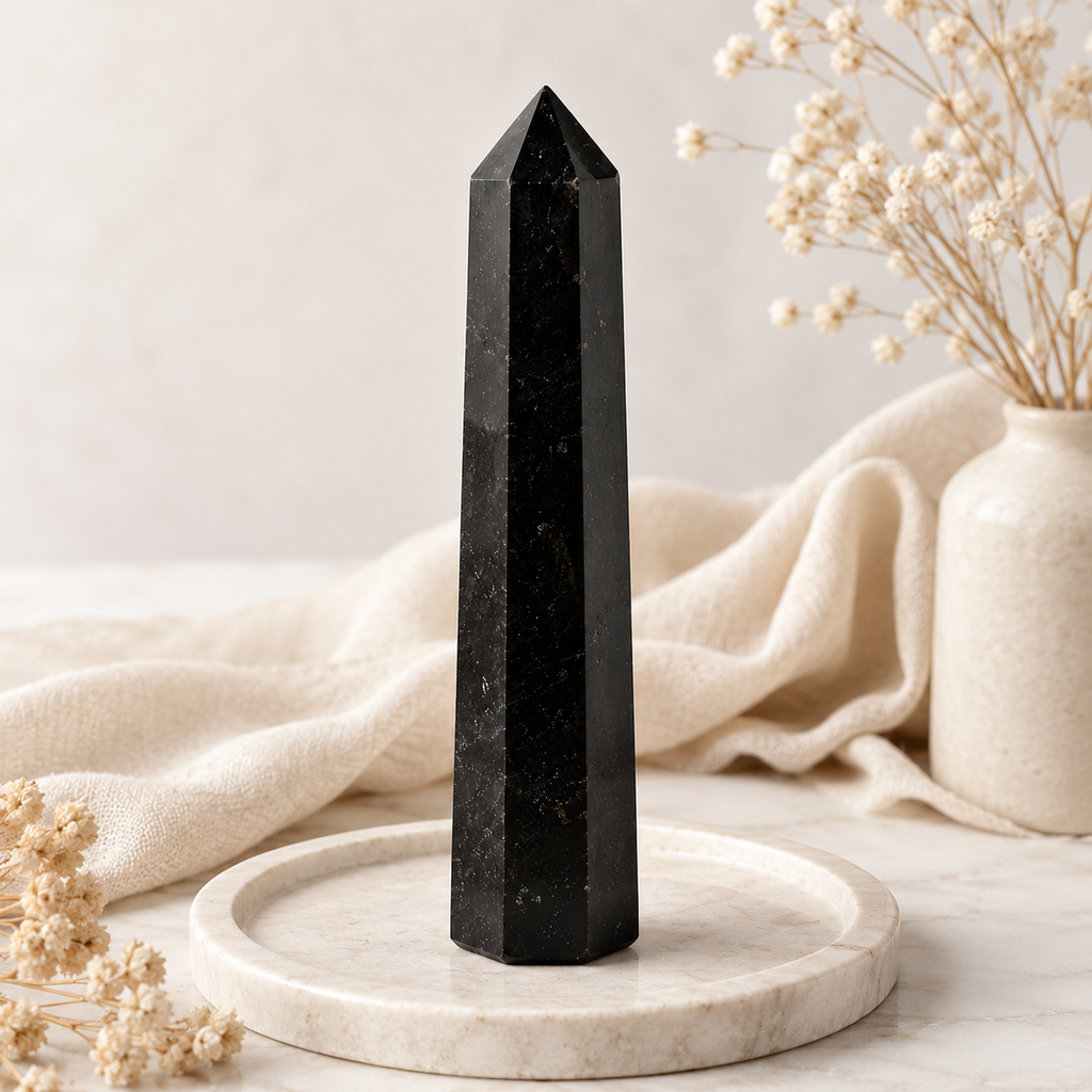 Black Tourmaline Tower Point (Balance and Security)
