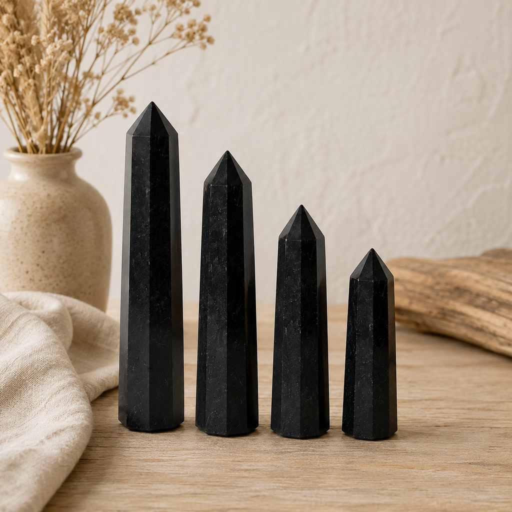 Black Tourmaline Tower Point (Balance and Security)