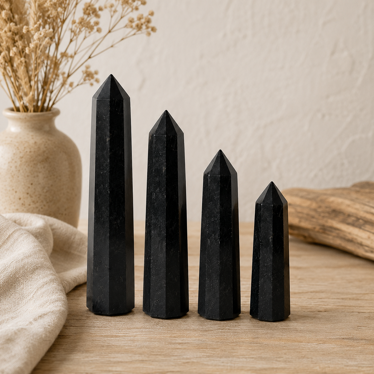 Black Tourmaline Tower Point (Balance and Security)