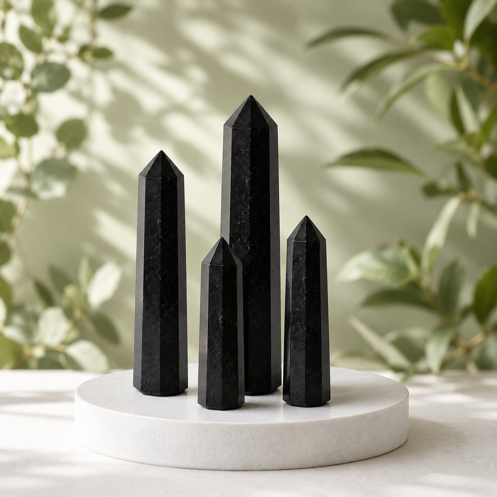 Black Tourmaline Tower Point (Balance and Security)