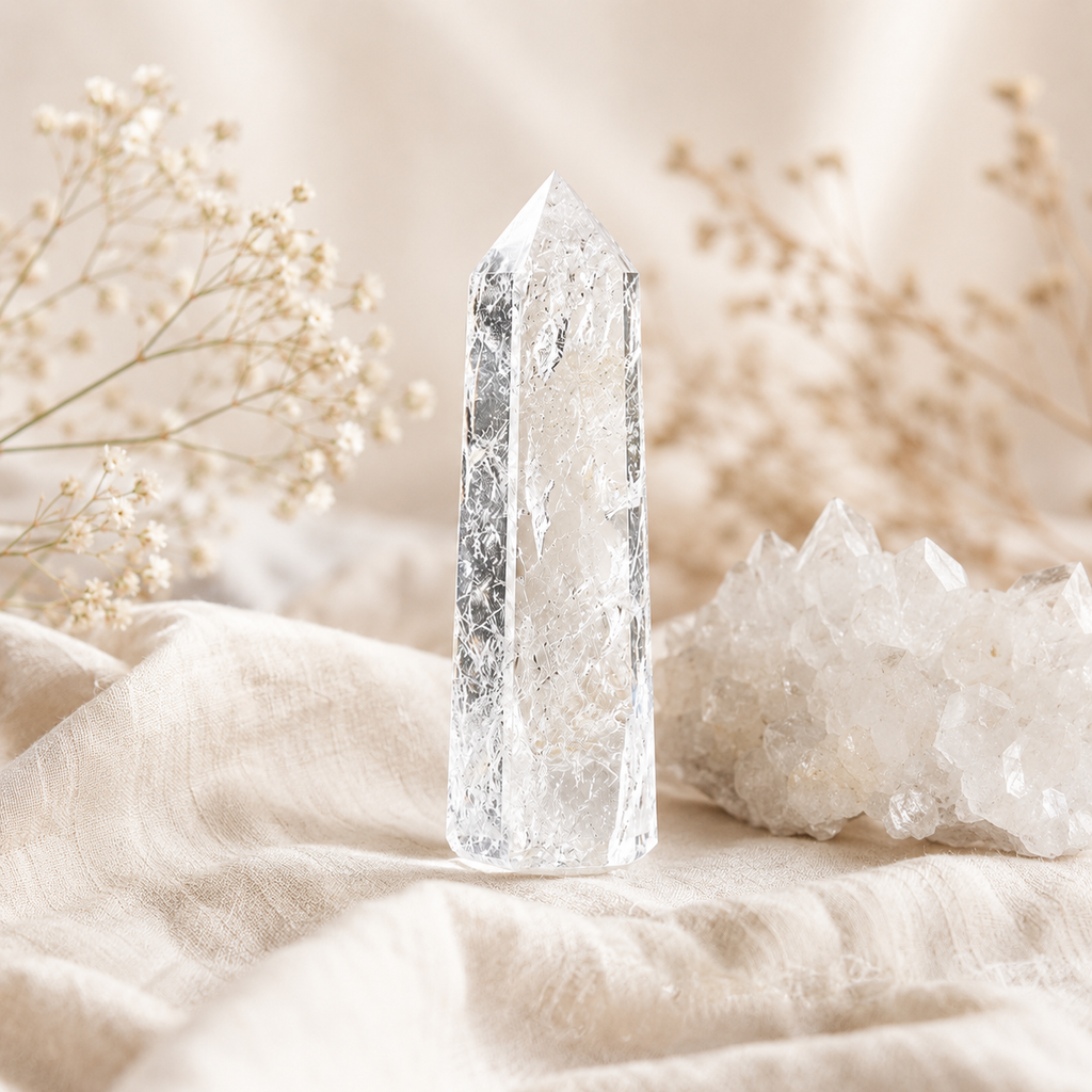 Crystal Quartz Tower (Mental Clarity and Emotional Stability)