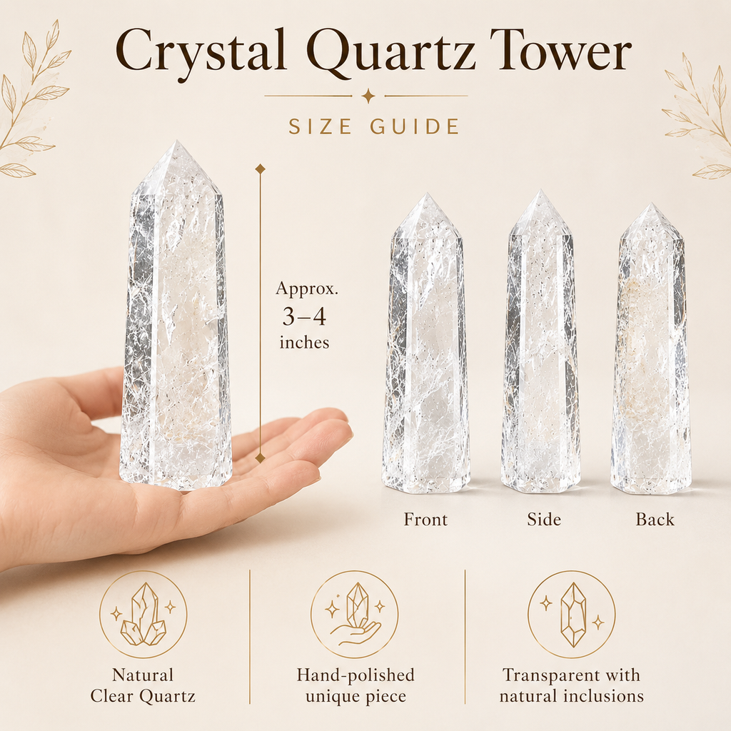 Crystal Quartz Tower (Mental Clarity and Emotional Stability)