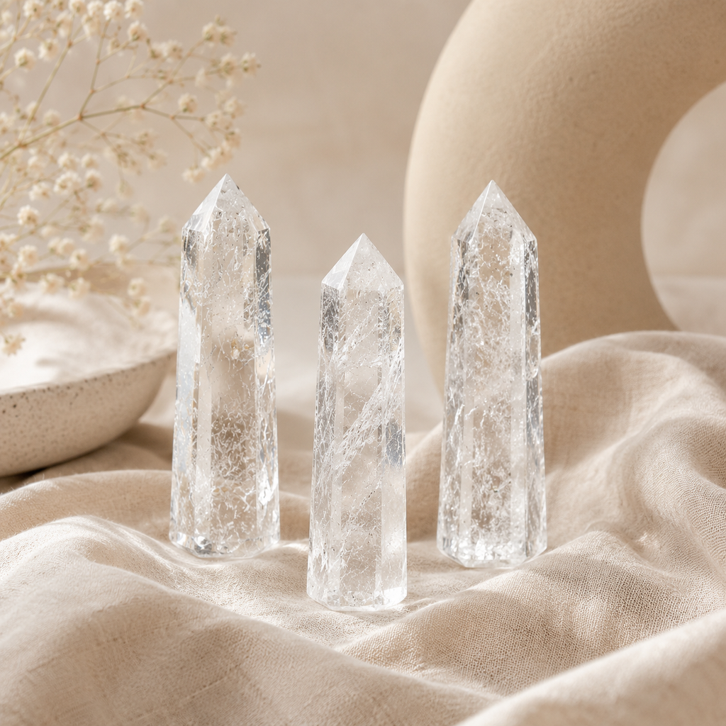 Crystal Quartz Tower (Mental Clarity and Emotional Stability)
